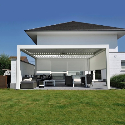 Prefab sunshades waterproof aluminum gazebo and louver roof