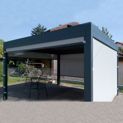 Custom waterproof aluminum gazebo with adjustable louver roof
