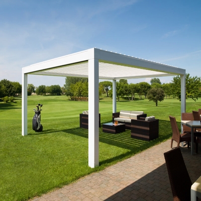 Electric motor rainproof waterproof louvered patio covers roof for shade