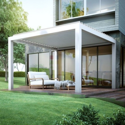 Opening roof systems aluminium sun shade motorised louvre roof pergola outdoor