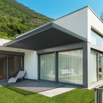 5x3 Modern garden custom bioclimatic aluminum louvre pergola waterproof