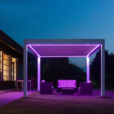 Garden patio aluminum louvre shade motorised patio electric pergola