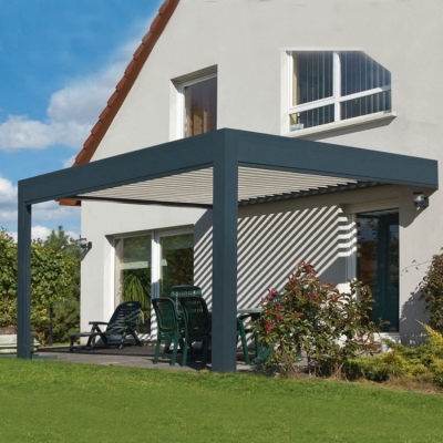 patio electric aluminum bioclimatic adjustable louver roof pergola