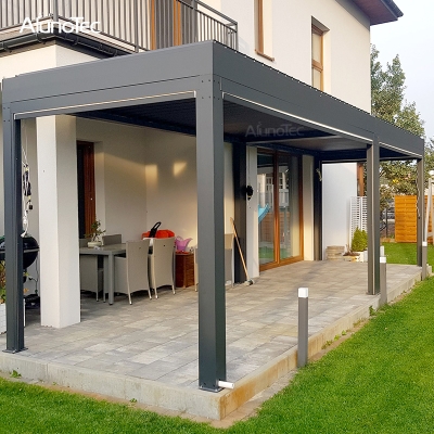4X4 Garden metal electric outdoor motorized bioclimatique aluminum pergola cover