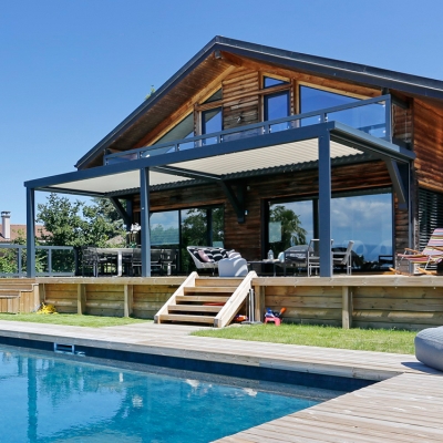 Professional Design Waterproof Aluminum  Pergola  with Motor Bioclimatic and Retractable roof
