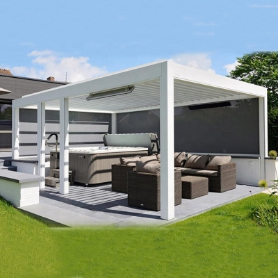 Wholesale Patio Aluminum Profile Motorized Pergola Shade Cover