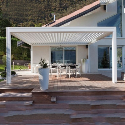Remote control 4 pillars aluminum pergola shade with adjustable shade with adjustable shade