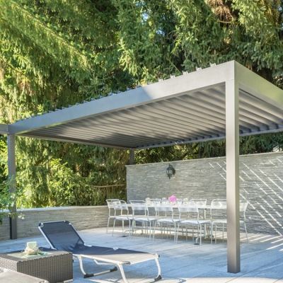 Outdoor shade retractable roof aluminum pergola gazebo