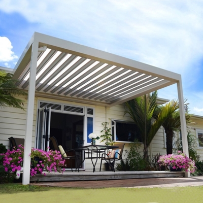 Custom outdoor electric aluminum openable louvre roof system