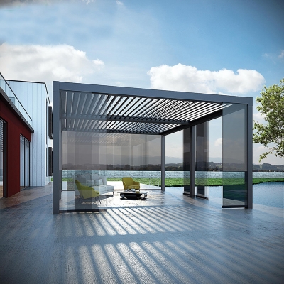 Custom Made Automatic Louvre Wooden Pergola