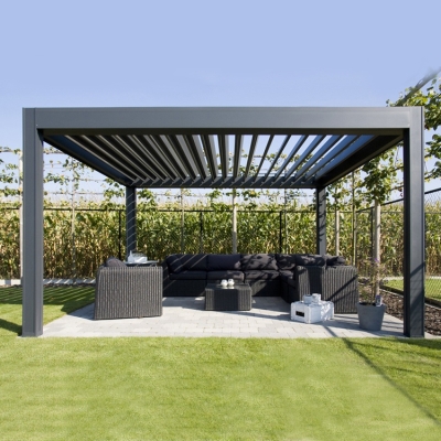 Shanghai chinese Motorized Adjustable Outdoor 3x4 Gazebo Roof Pergola Louver
