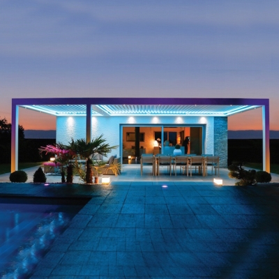 Outdoor garden aluminium motorised bioclimatic pergola kits