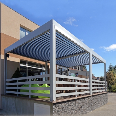 New Design Commercial  outdoor waterproof Garden aluminum pergola with glass sliding doors