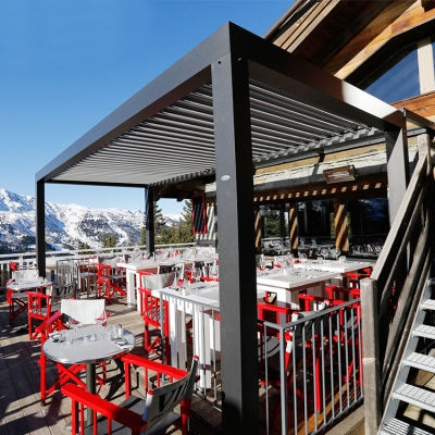 Freestanding sun shade aluminium electric motorized louve pergola