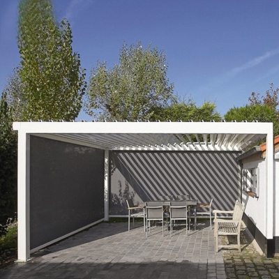 Outdoor waterproof aluminum louvres pergola gazebo opening roof system
