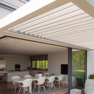 DIY Opening closing bioclimatic sunshade aluminum pergola china