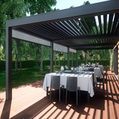 DIY Aluminum Pergola Design Bioclimatic Louver Roof Pergola