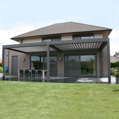Eco-friendly patio deck electric aluminum motorized pergola roof