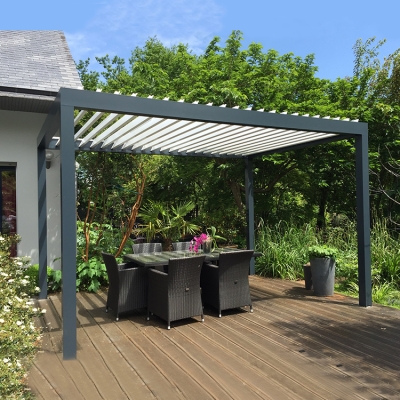 Sunshade louver roof outdoor decorative pergola shade motorized