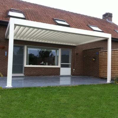 Motorized louvers aluminum pergola modern electric louver roof
