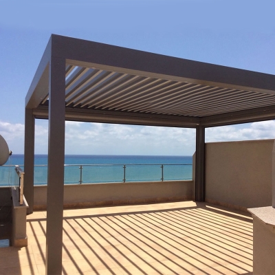 Aluminum louvered roof gazebo pergola kits manufacturers