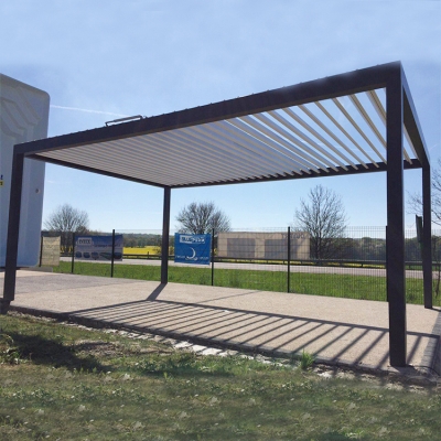 Sunshade aluminium garden waterproof bioclimatic louver pergola 4x3
