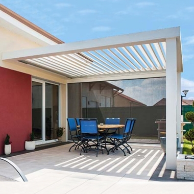 Electric Louvered Roof System Balcony Outdoor Gazebo Motorized Bioclimatic Aluminum Pergola