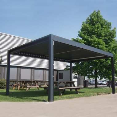  Modern Outdoor Waterproof Louvered Aluminum Gazebo Pergola