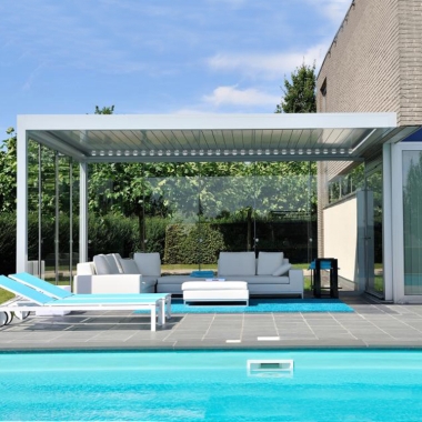 Pergola Aluminio Terasa Practical Pavilion Louvered With Met Zi Ipanelen