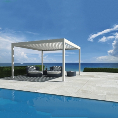 Eco Friendly Waterproof Pergola Aluminum Slats With Electric System