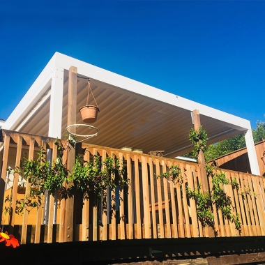 Free standing louvre gazebo pergola closed waterproof aluminium pergola