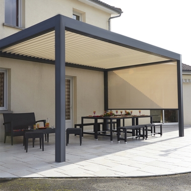 Modern Outdoor Waterproof Louvered Roof Aluminum Professional SPA Pergola Gazebo For Spa Tubs