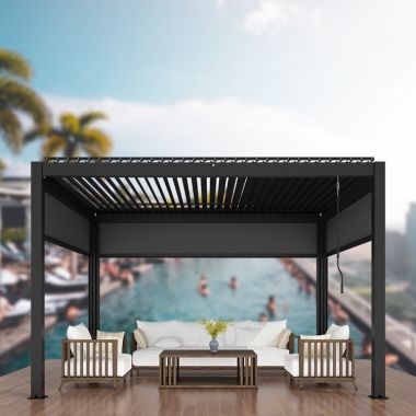 Customized aluminum pergola bioclimatica 4x4 6x6 pergola bioclimatique 6 x 3