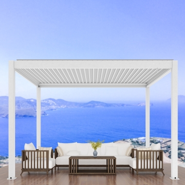 Outdoor Louvered Roof System Aluminium Gazebo Bioclimatic Pergola Arches Arbours Pergolas