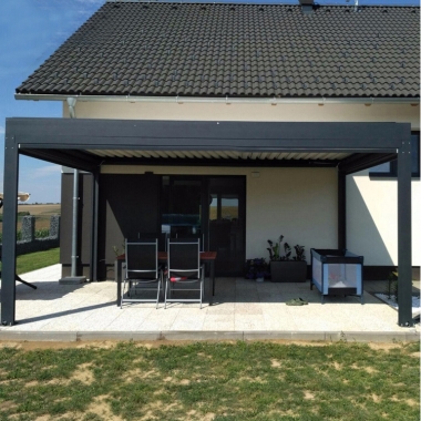Luxury Garden Opening Louvre Roof Bioclimatic Pergolas And Gazebos Outdoor Waterproof