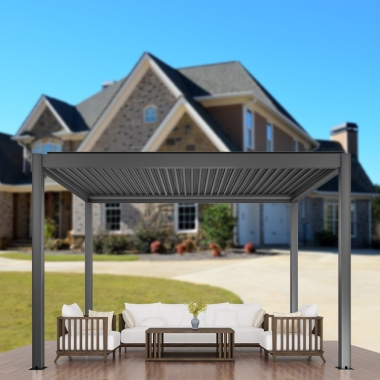OEM Factory Outdoor Aluminum Louvered Roof Pergola Kits Pergula Pargola
