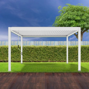 For Amazon 2022  Economic Manual Opening Aluminum Slat Pergola Sized 3x3m 3x4m 4x4 6x4 For Wholesale