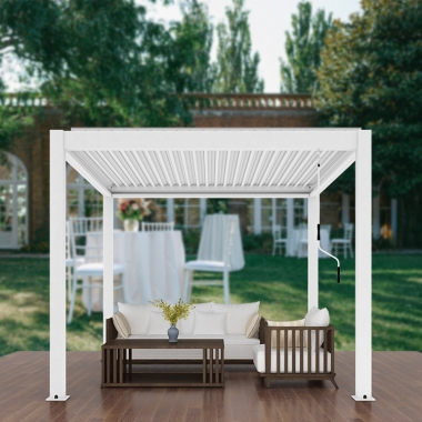 New design awning motorised waterproof electronic aluminum pergola gazebo
