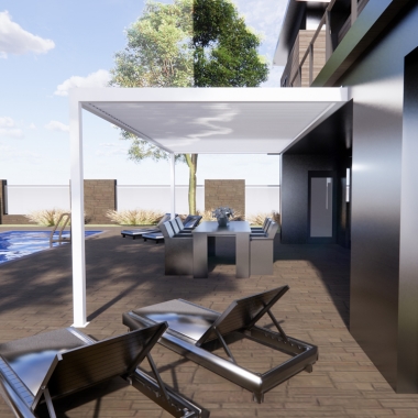 OEM Sizes Sunshade Protection Waterproof Electric Outdoor AluminIum pergola Louvred Roof