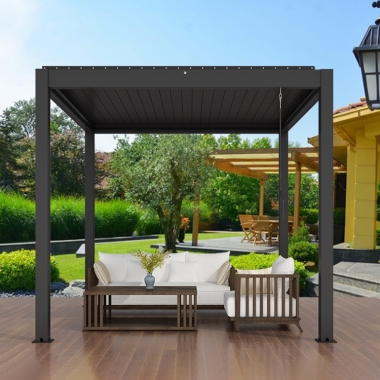 3X4 Aluminium Alloy Adjustable Gazebo Cover Vergola with Sunshade Roof