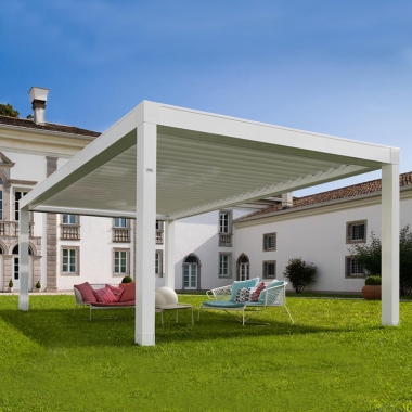 Waterproof Effective Pergola With Louvered Roof