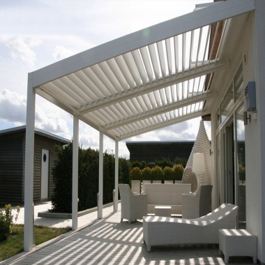 Garden Patio Furniture Kits Aluminum Gazebo Shutter Modern Louver Roof Outdoor Furniture
