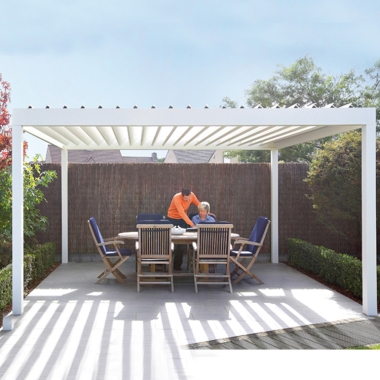 Customized Color Automatic Louvered Gazebo Garden Pergola For Outdoor Patio