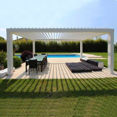 Easy assemble modern design outdoor electric louver roof pergola garden pavilion