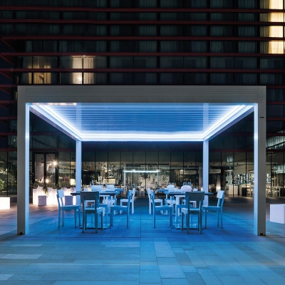 Garden decoration terrace roof motorised pergola outdoor for villa swimming pool