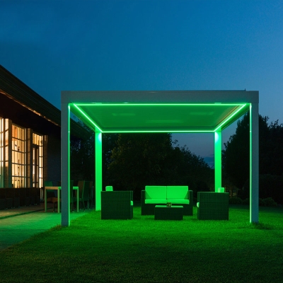 Patio adjustable metal roof pergolas and gazebos outdoor