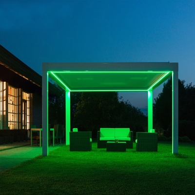 Remote control motorized system outdoor motor pergola gazebo waterproof