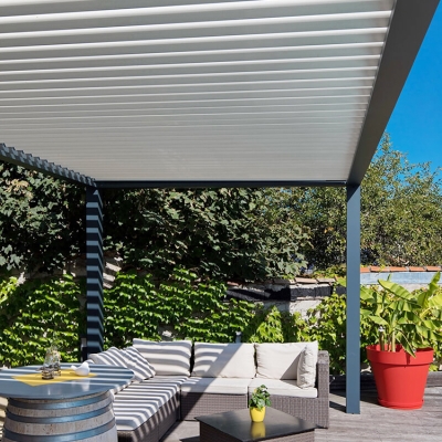 Modern design luxury aluminum motorized louvre roof pergola