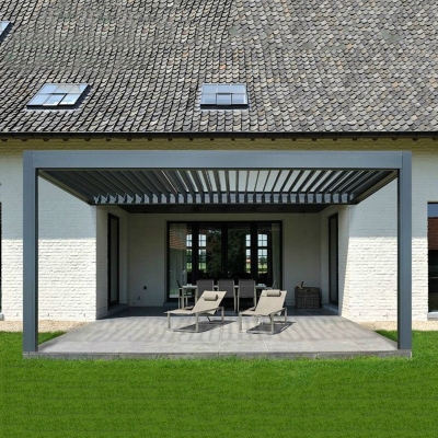 Customized size sun rain protection waterproof pergola covers bioclimatica