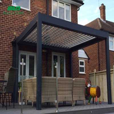 Motorized aluminium gazebo outdoor bioclimatica louvered roof pergola kits